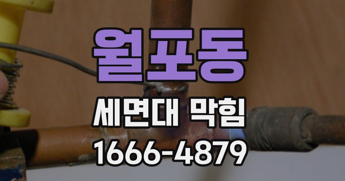 월포동 세면대 막힘