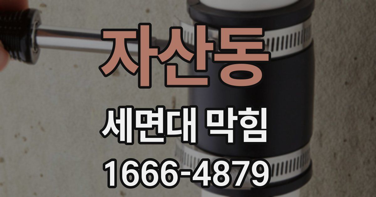 자산동 세면대 막힘