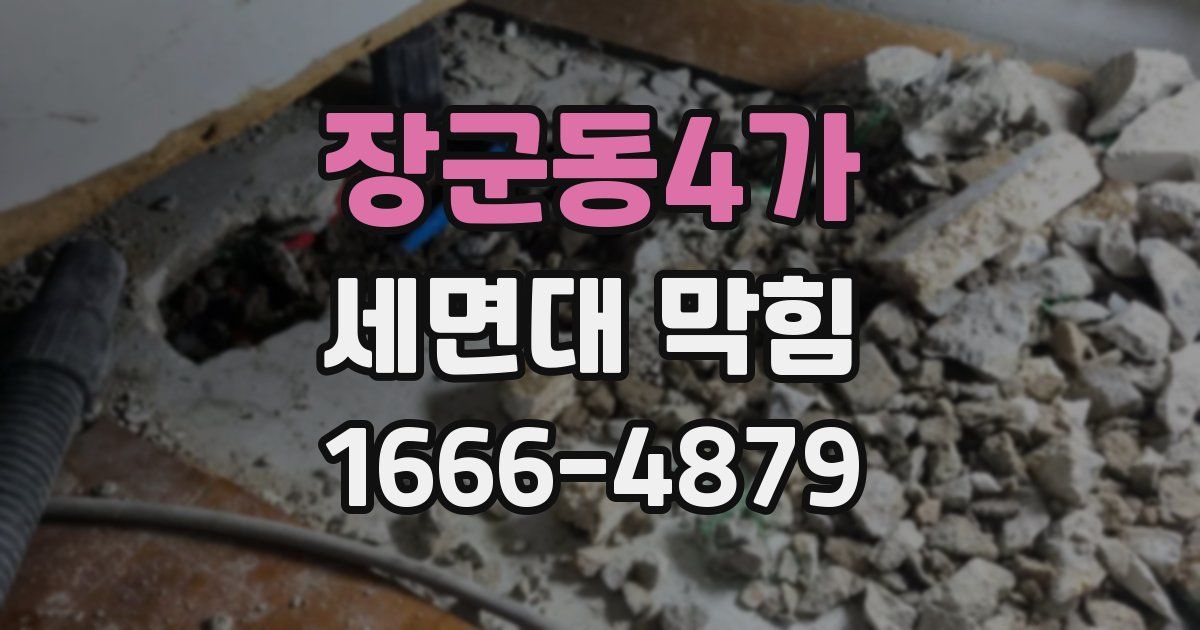 장군동4가 세면대 막힘