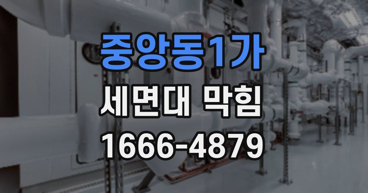 중앙동1가 세면대 막힘