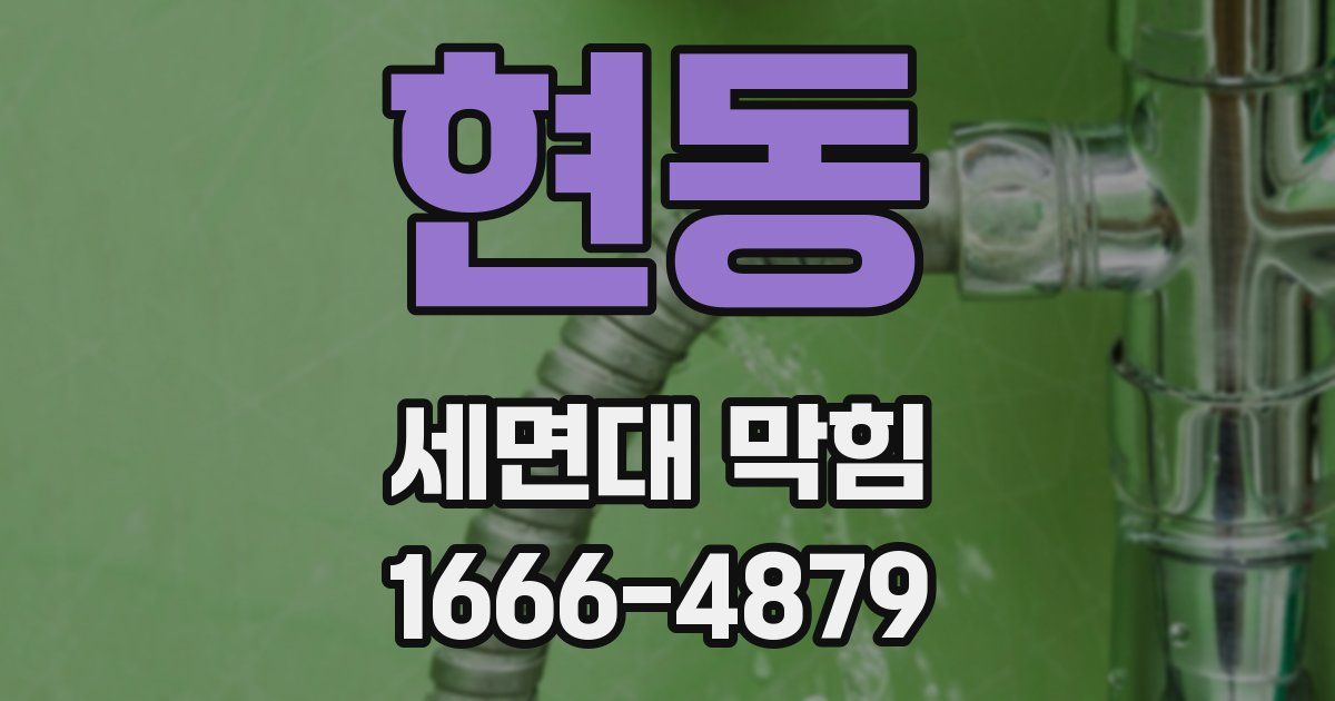 현동 세면대 막힘