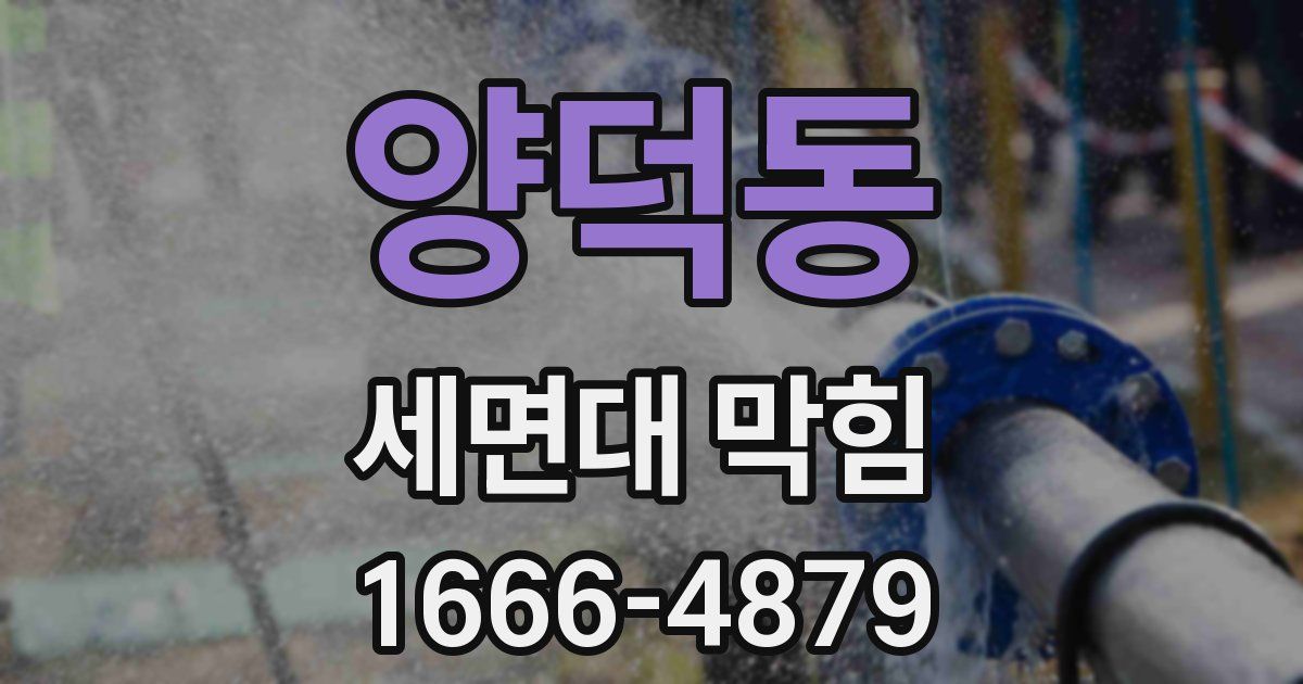 양덕동 세면대 막힘