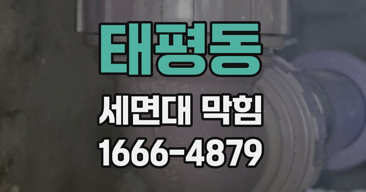 태평동 세면대 막힘