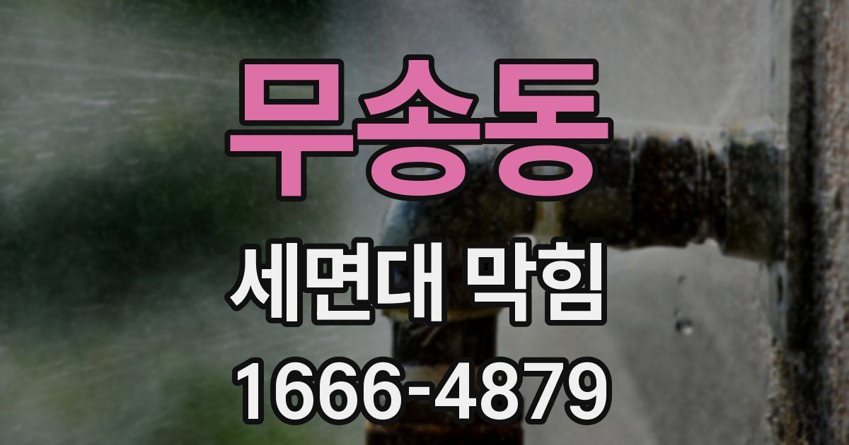 무송동 세면대 막힘