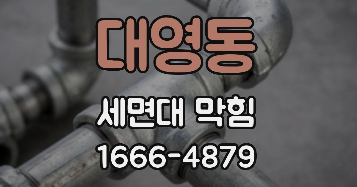 대영동 세면대 막힘