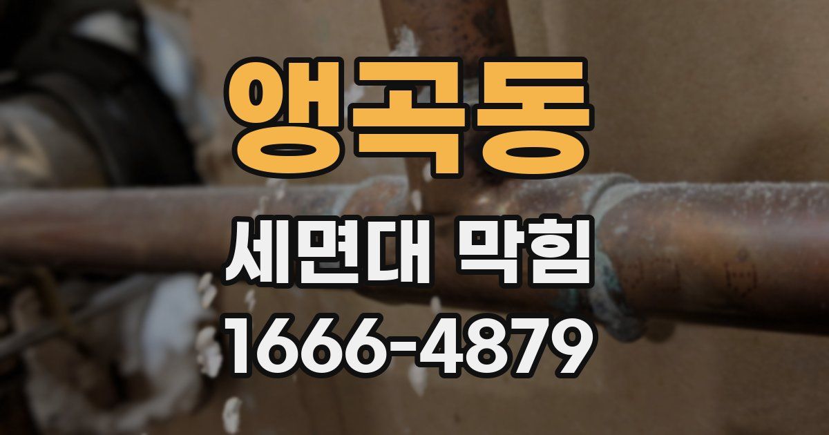 앵곡동 세면대 막힘