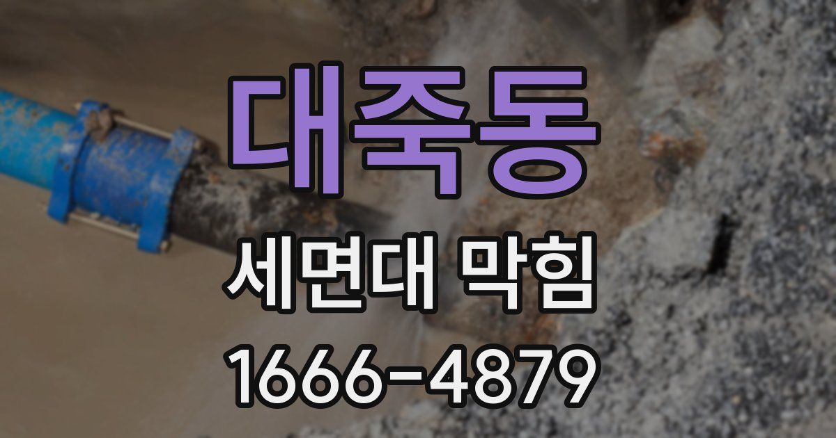 대죽동 세면대 막힘