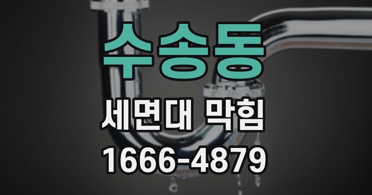 수송동 세면대 막힘