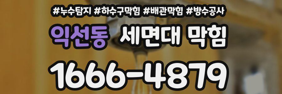 익선동 세면대 막힘