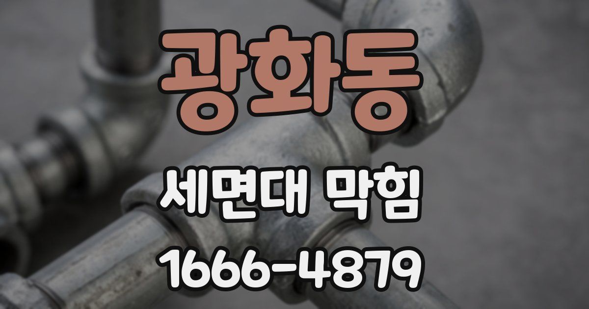 광화동 세면대 막힘