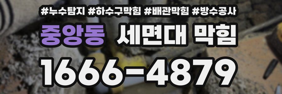 중앙동 세면대 막힘