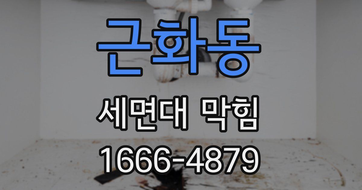 근화동 세면대 막힘