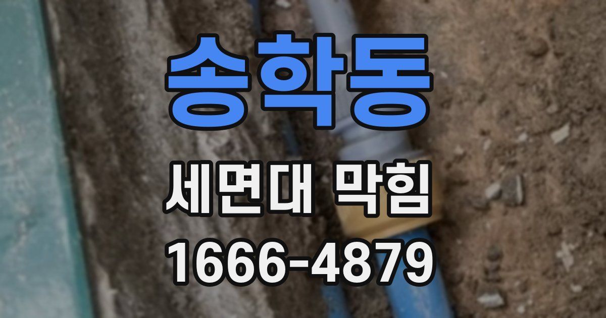 송학동 세면대 막힘