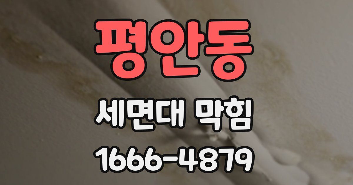 평안동 세면대 막힘