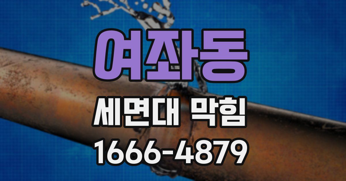 여좌동 세면대 막힘