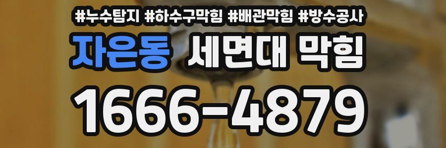 자은동 세면대 막힘