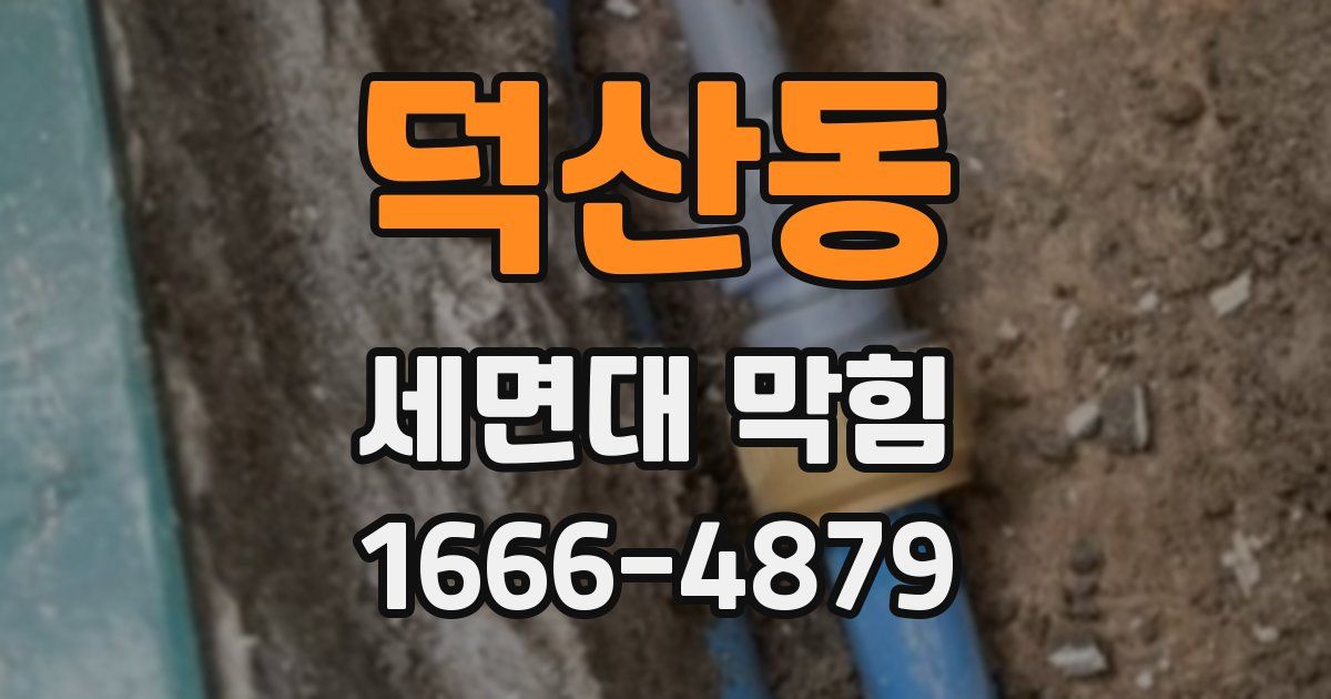 덕산동 세면대 막힘