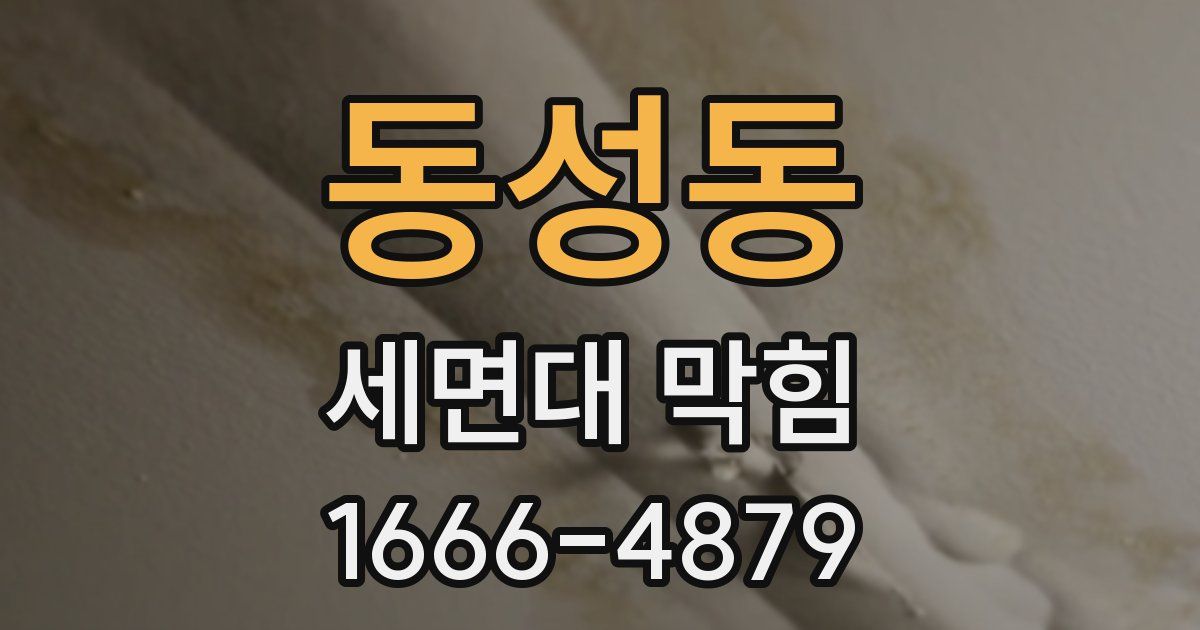 동성동 세면대 막힘