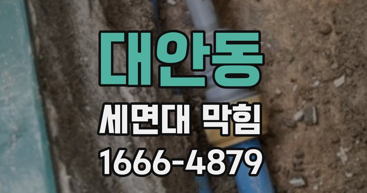 대안동 세면대 막힘
