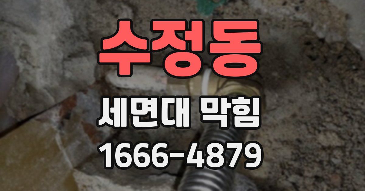 수정동 세면대 막힘
