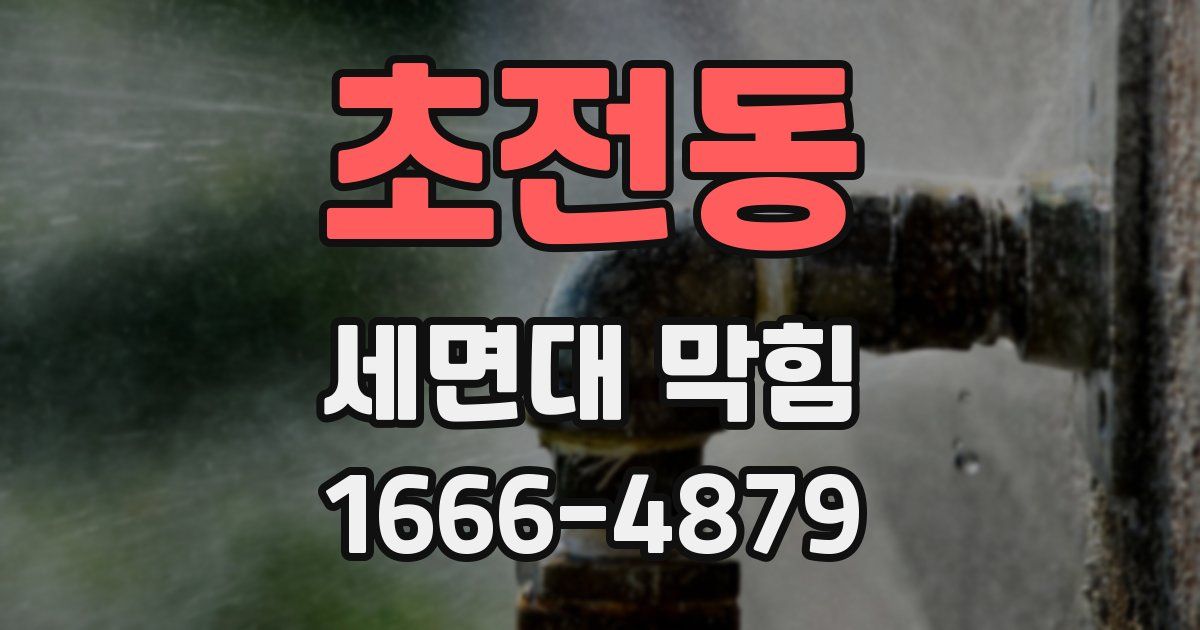 초전동 세면대 막힘