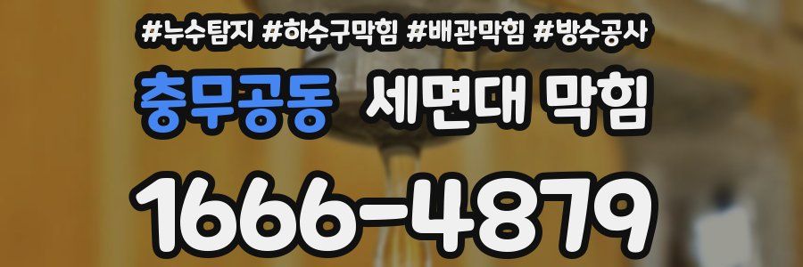 충무공동 세면대 막힘
