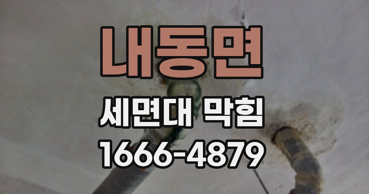 내동면 세면대 막힘