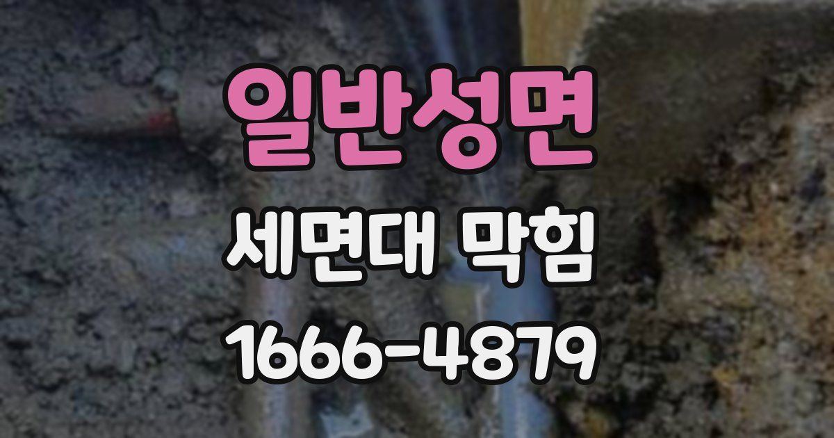 일반성면 세면대 막힘
