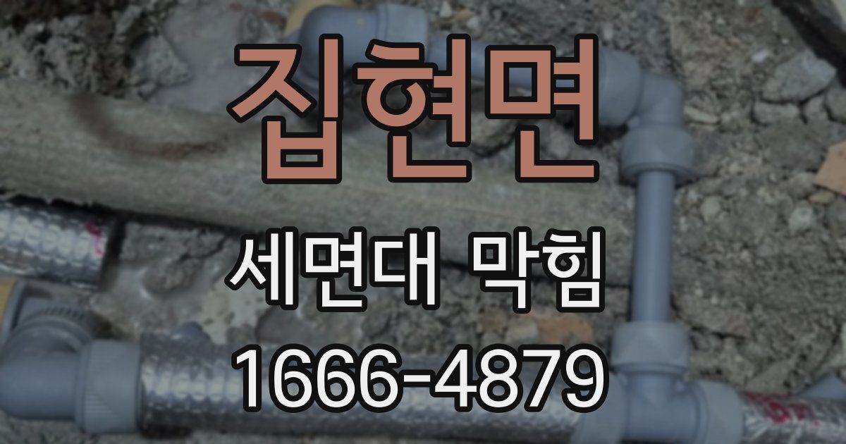 집현면 세면대 막힘
