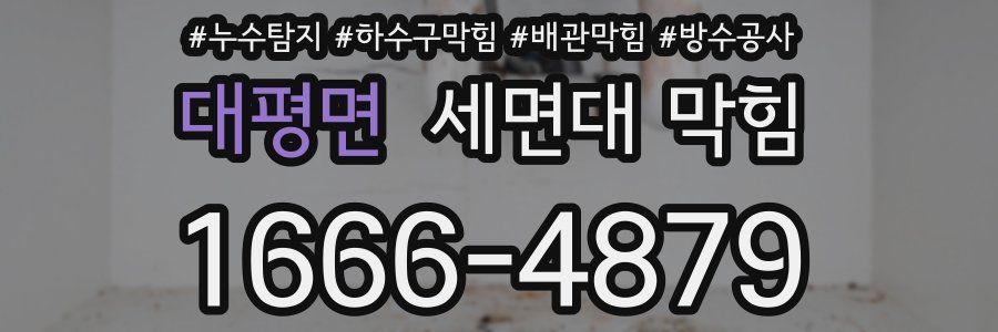 대평면 세면대 막힘