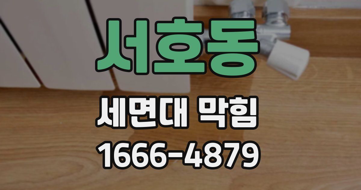 서호동 세면대 막힘