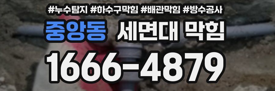중앙동 세면대 막힘