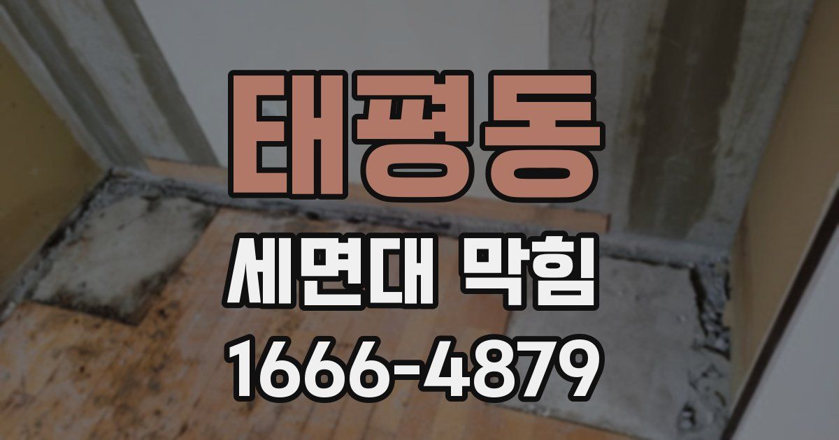 태평동 세면대 막힘