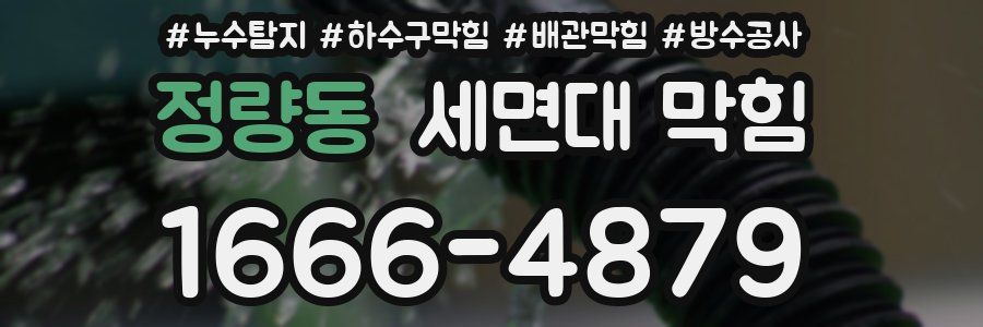 정량동 세면대 막힘