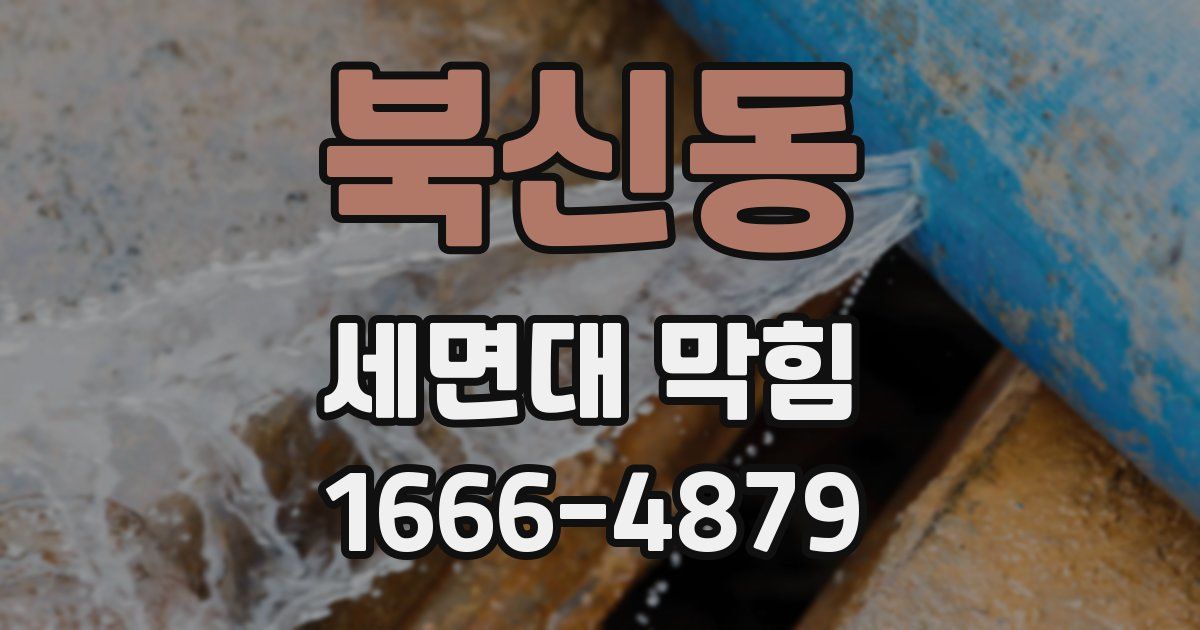 북신동 세면대 막힘