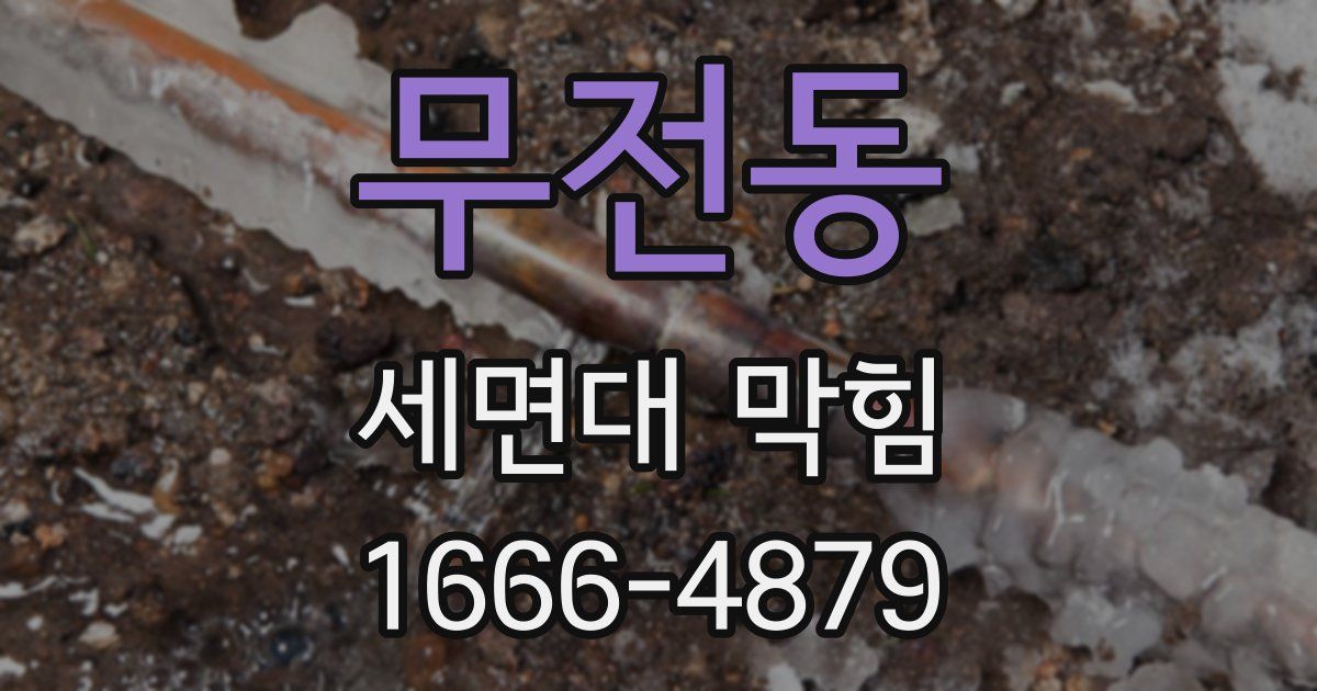 무전동 세면대 막힘