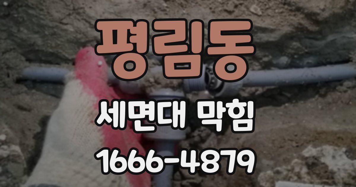 평림동 세면대 막힘
