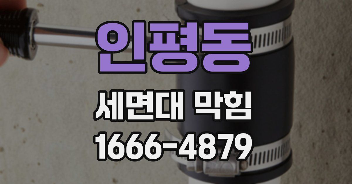 인평동 세면대 막힘