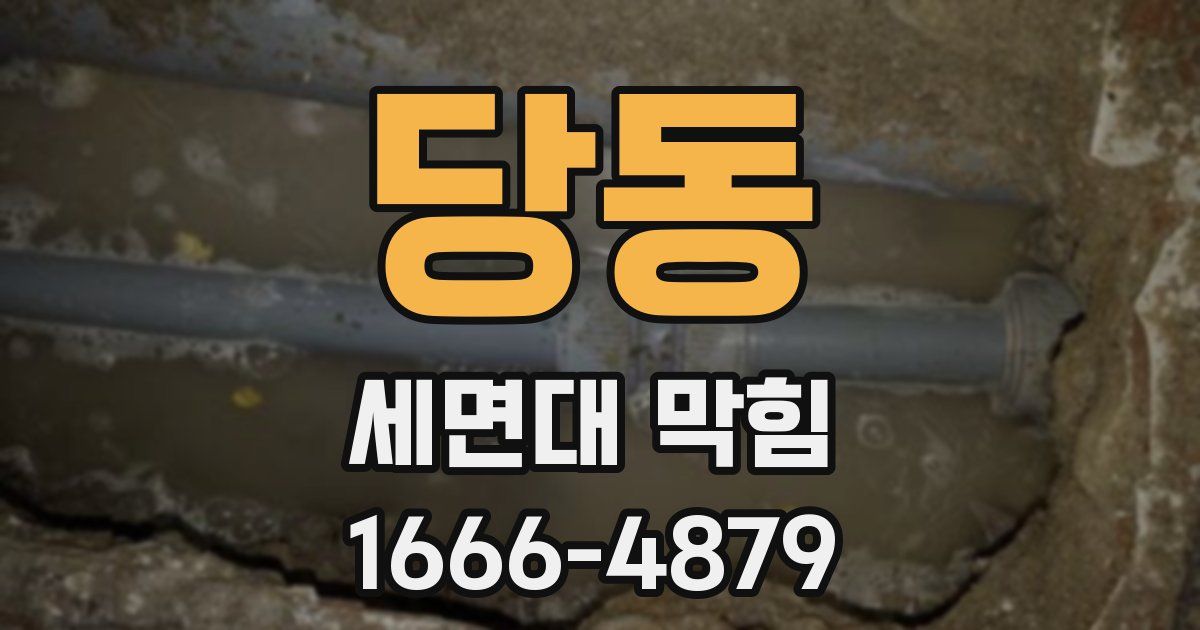 당동 세면대 막힘