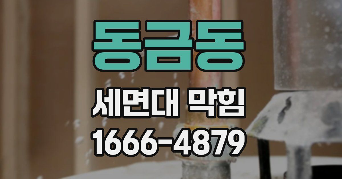 동금동 세면대 막힘
