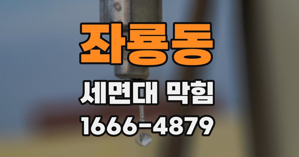 좌룡동 세면대 막힘