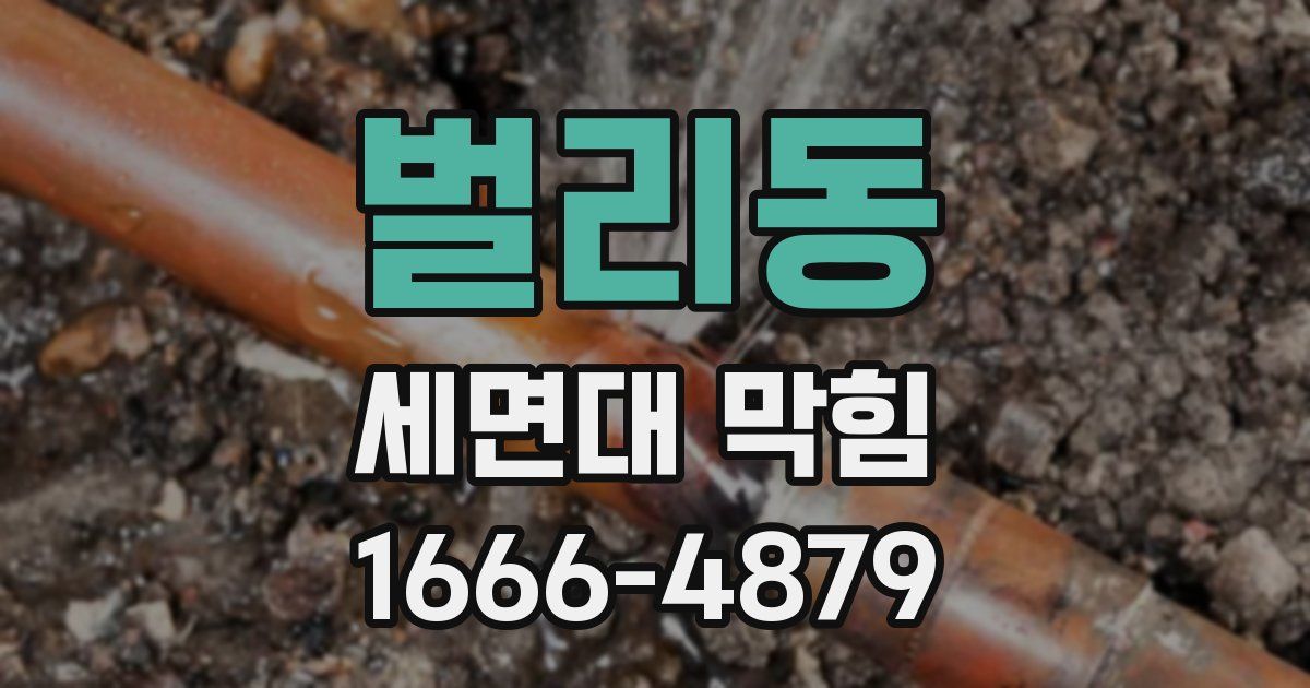 벌리동 세면대 막힘