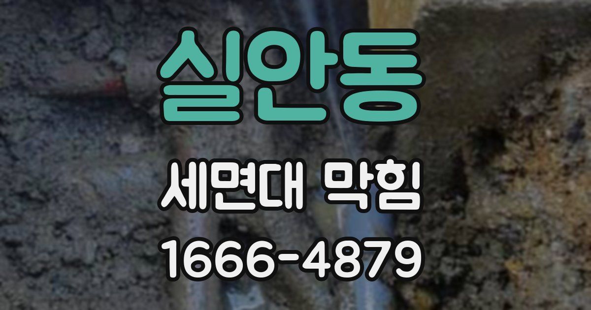 실안동 세면대 막힘
