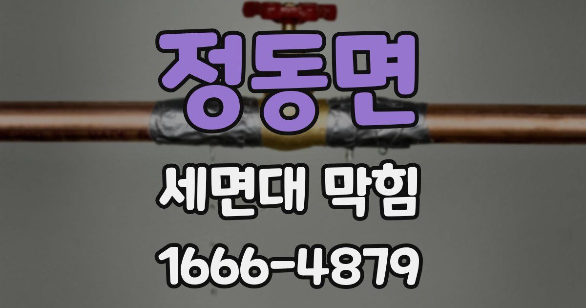 정동면 세면대 막힘