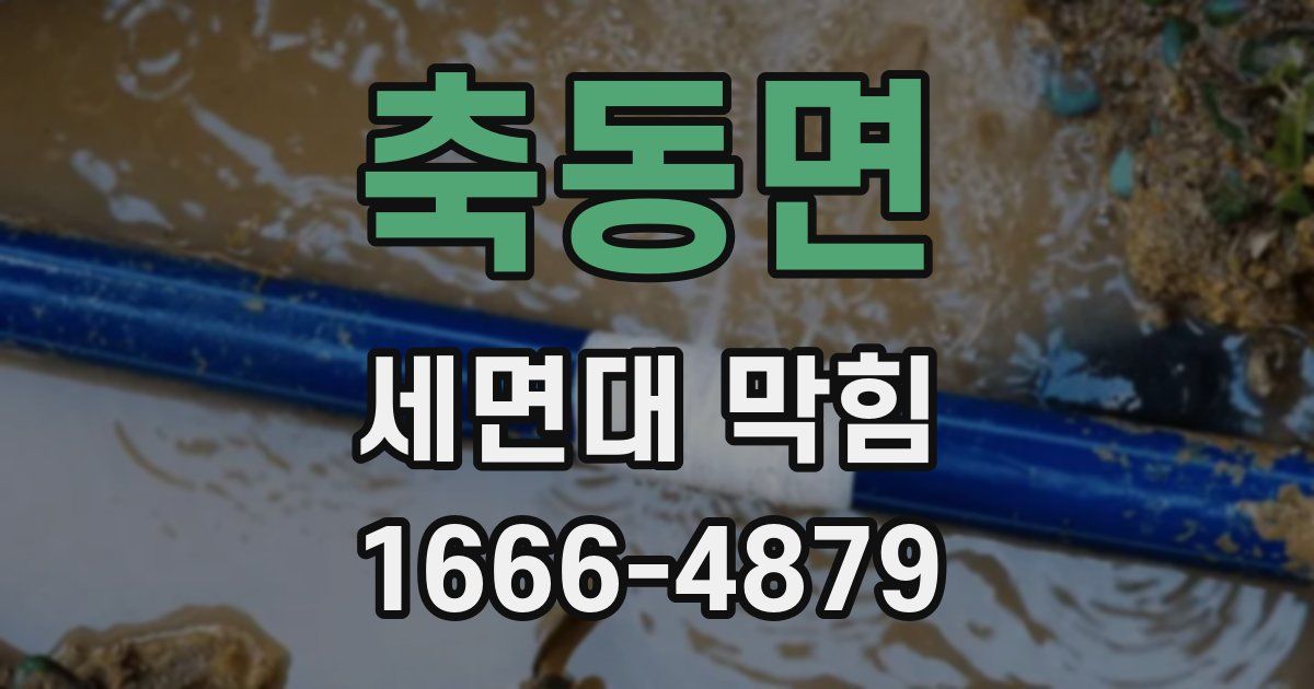 축동면 세면대 막힘