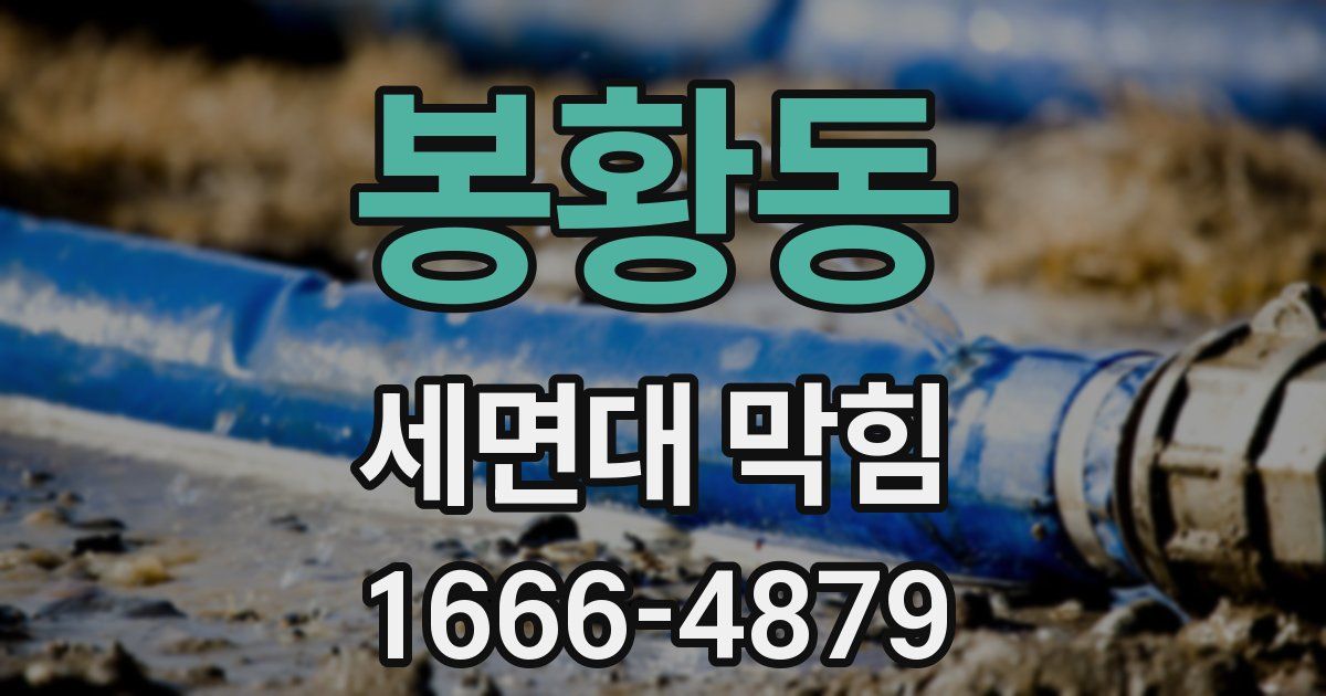 봉황동 세면대 막힘