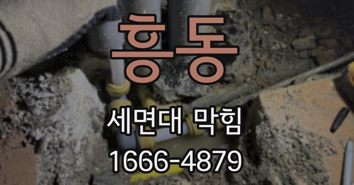 흥동 세면대 막힘
