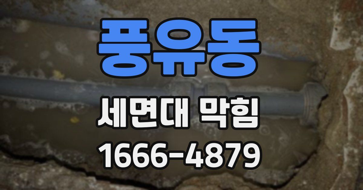 풍유동 세면대 막힘