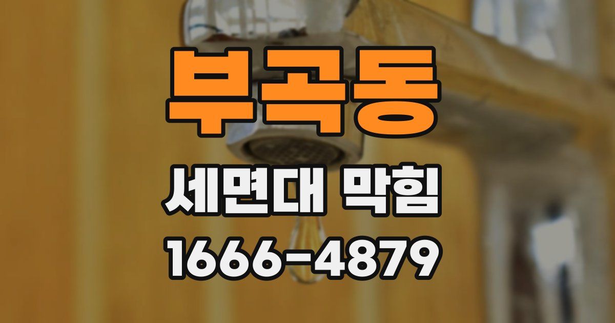 부곡동 세면대 막힘