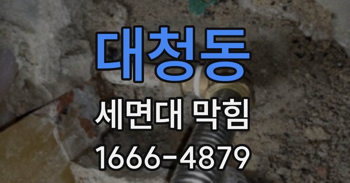 대청동 세면대 막힘